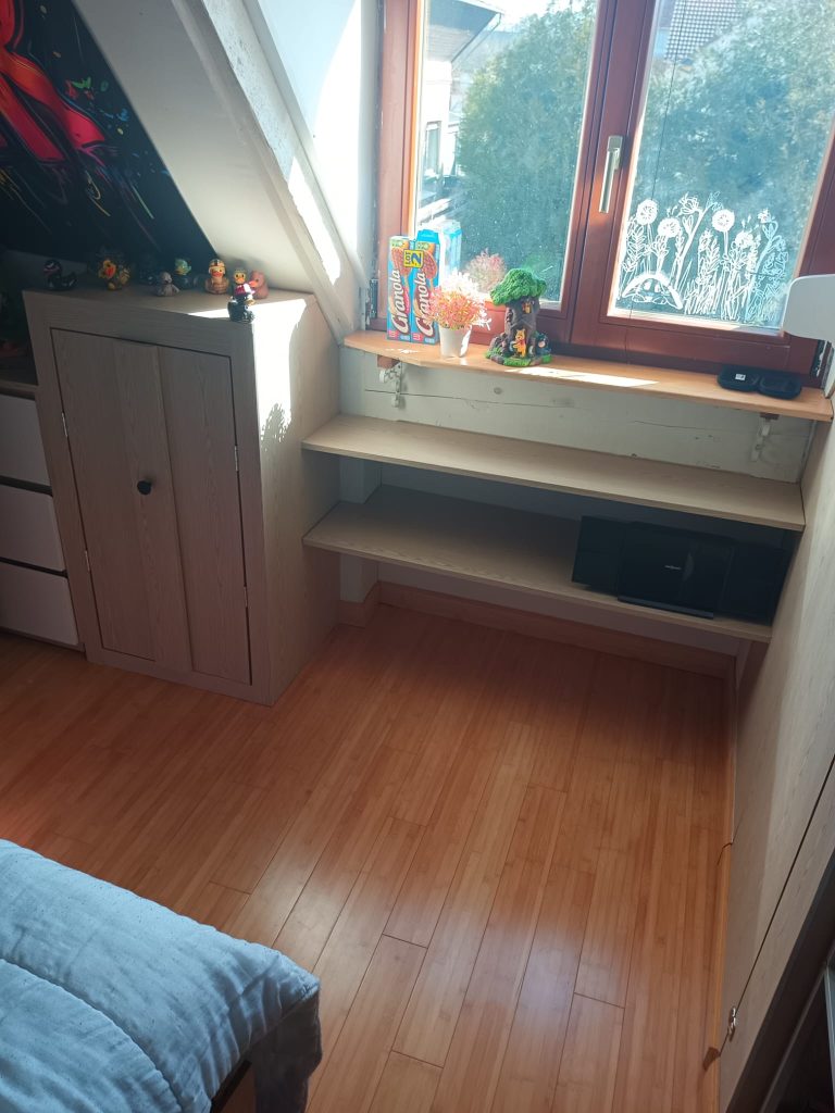 Rénovation chambre pose de films adhésifs